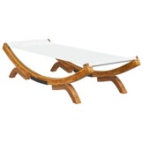 vidaXL Loungebed Crèmekleurig - Massief Hout (100x188,5x44 cm) - 29% Korting