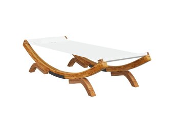 vidaXL Loungebed Crèmekleurig - Massief Hout (100x188,5x44 cm) - 29% Korting