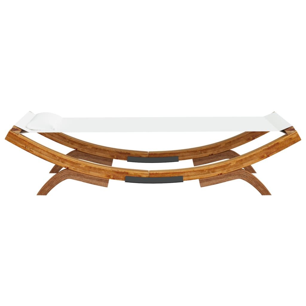 vidaXL Loungebed Crèmekleurig - Massief Hout (100x188,5x44 cm) - 29% Korting