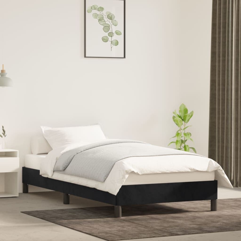 Fluwelen Bedframe Zwart 80x200 cm - 34% Korting!