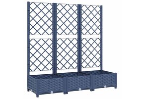 Plantenbak met Latwerk 120x40x121,5cm Donkergrijs - 29% Korting