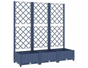 Plantenbak met Latwerk 120x40x121,5cm Donkergrijs - 29% Korting