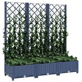 Plantenbak met Latwerk 120x40x121,5cm Donkergrijs - 29% Korting
