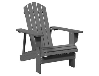 Adirondack stoel massief vurenhout grijs - 54% korting!
