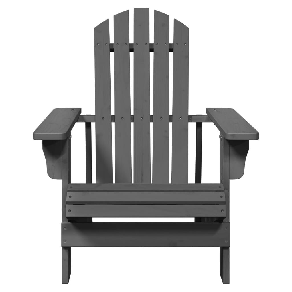 Adirondack stoel massief vurenhout grijs - 54% korting!