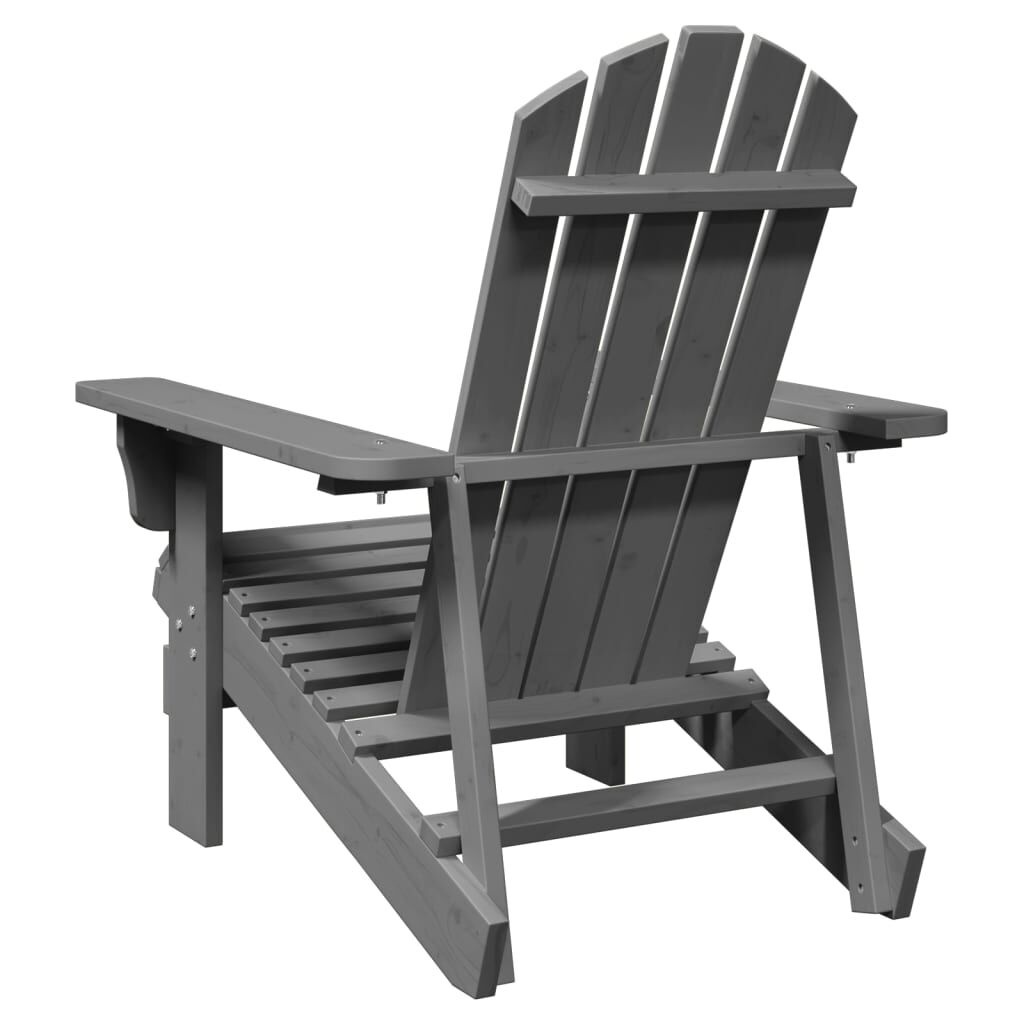 Adirondack stoel massief vurenhout grijs - 54% korting!