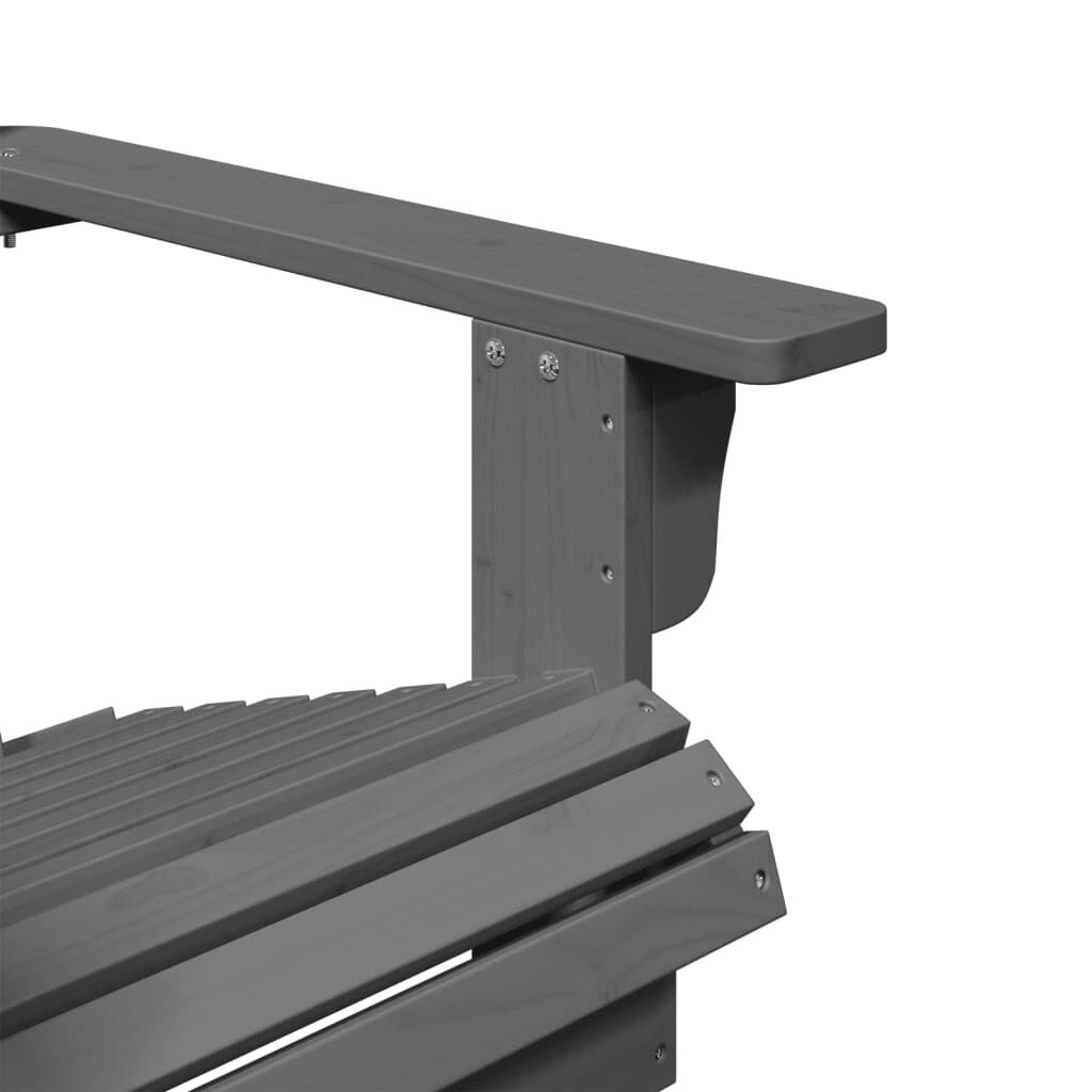 Adirondack stoel massief vurenhout grijs - 54% korting!