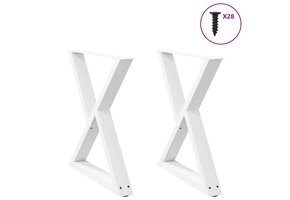 Eettafelpoten Staal Wit - 2 Stuks - 54% Korting