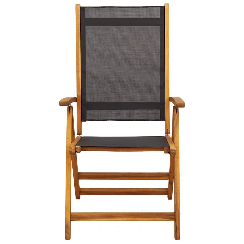 2x Inklapbare Tuinstoelen Massief Acaciahout & Textileen - 41% Korting