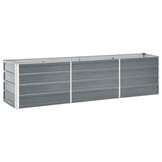Verhoogde Plantenbak 240x40x45 cm Gegalvaniseerd Staal Grijs - 34% Korting!