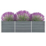 Verhoogde Plantenbak 240x40x45 cm Gegalvaniseerd Staal Grijs - 34% Korting!