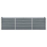 Verhoogde Plantenbak 240x40x45 cm Gegalvaniseerd Staal Grijs - 34% Korting!