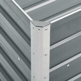 Verhoogde Plantenbak 240x40x45 cm Gegalvaniseerd Staal Grijs - 34% Korting!