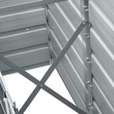 Verhoogde Plantenbak 240x40x45 cm Gegalvaniseerd Staal Grijs - 34% Korting!