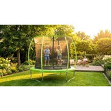 Trampoline Rond 305 cm Kinderen | Veiligheidsnet 180 cm | Groen/Zwart | 35% Korting