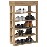 VidaXL Schoenenrek 60x30x98 cm Bewerkt Hout met 56% Korting