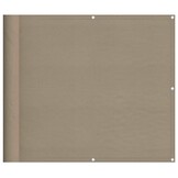 vidaXL Balkonscherm Taupe 90x800 cm Oxford Polyester met 33% Korting