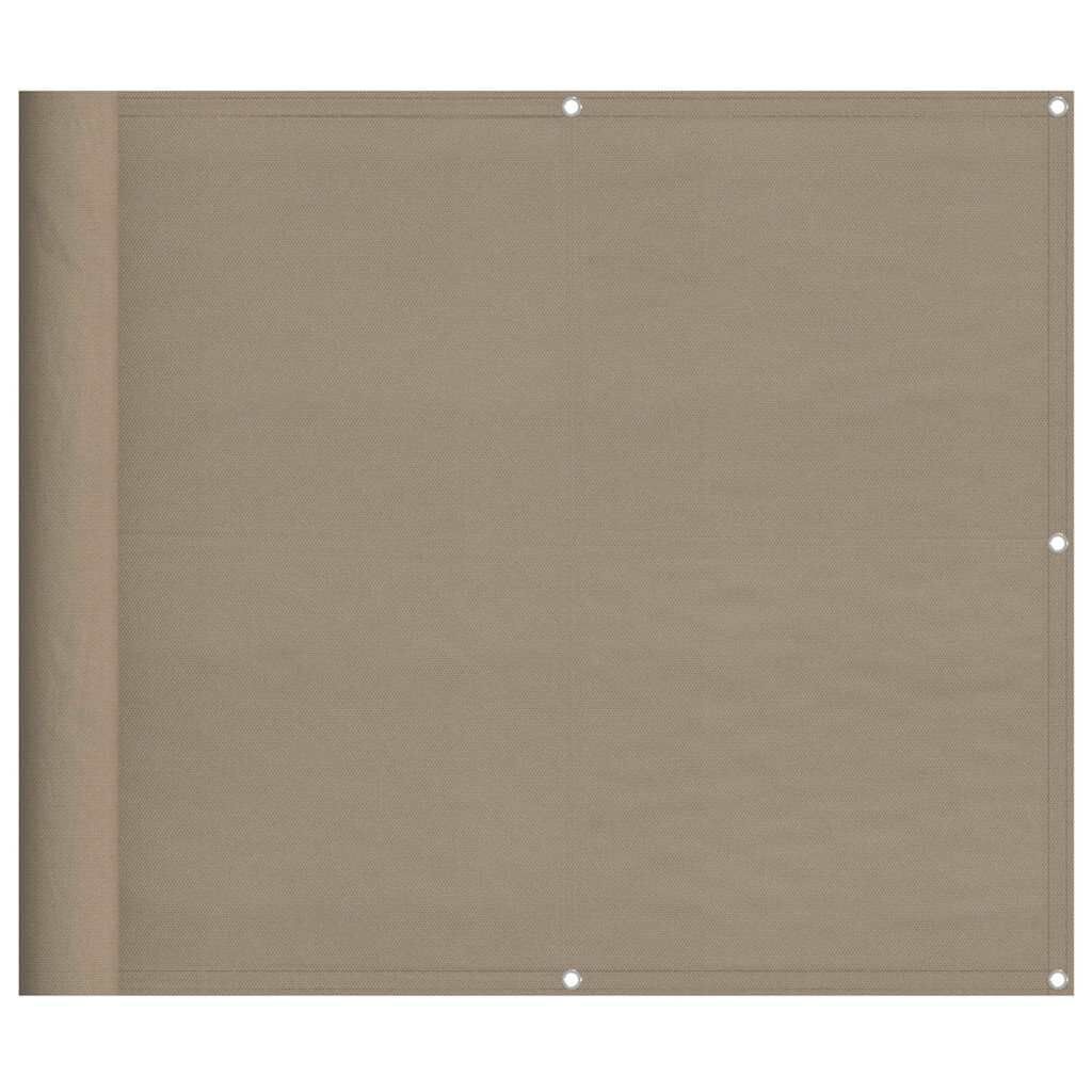 vidaXL Balkonscherm Taupe 90x800 cm Oxford Polyester met 33% Korting