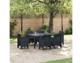Antraciet Tuinstafel Poly Rattan 150x100cm - 35% Korting