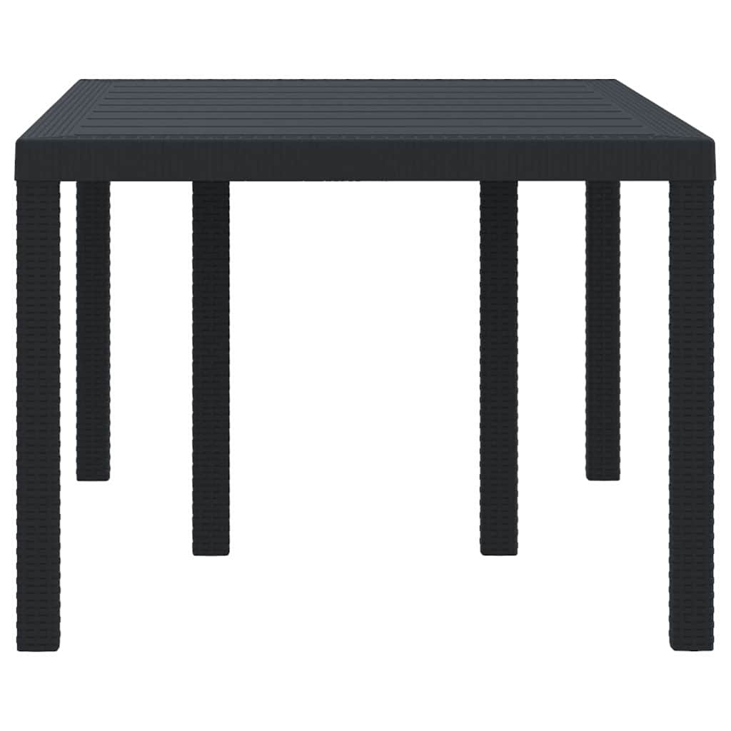 Antraciet Tuinstafel Poly Rattan 150x100cm - 35% Korting