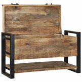 vidaXL Opbergdoos Massief Mangohout Bruin (80x35x45cm) - 30% Korting