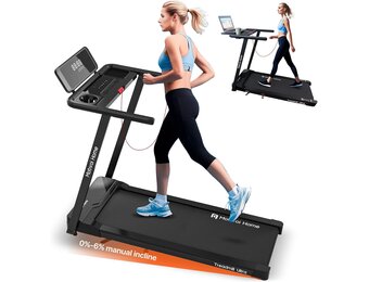 Opvouwbare Loopband 3-in-1 met 6% Helling & 2.5PK - 55% Korting