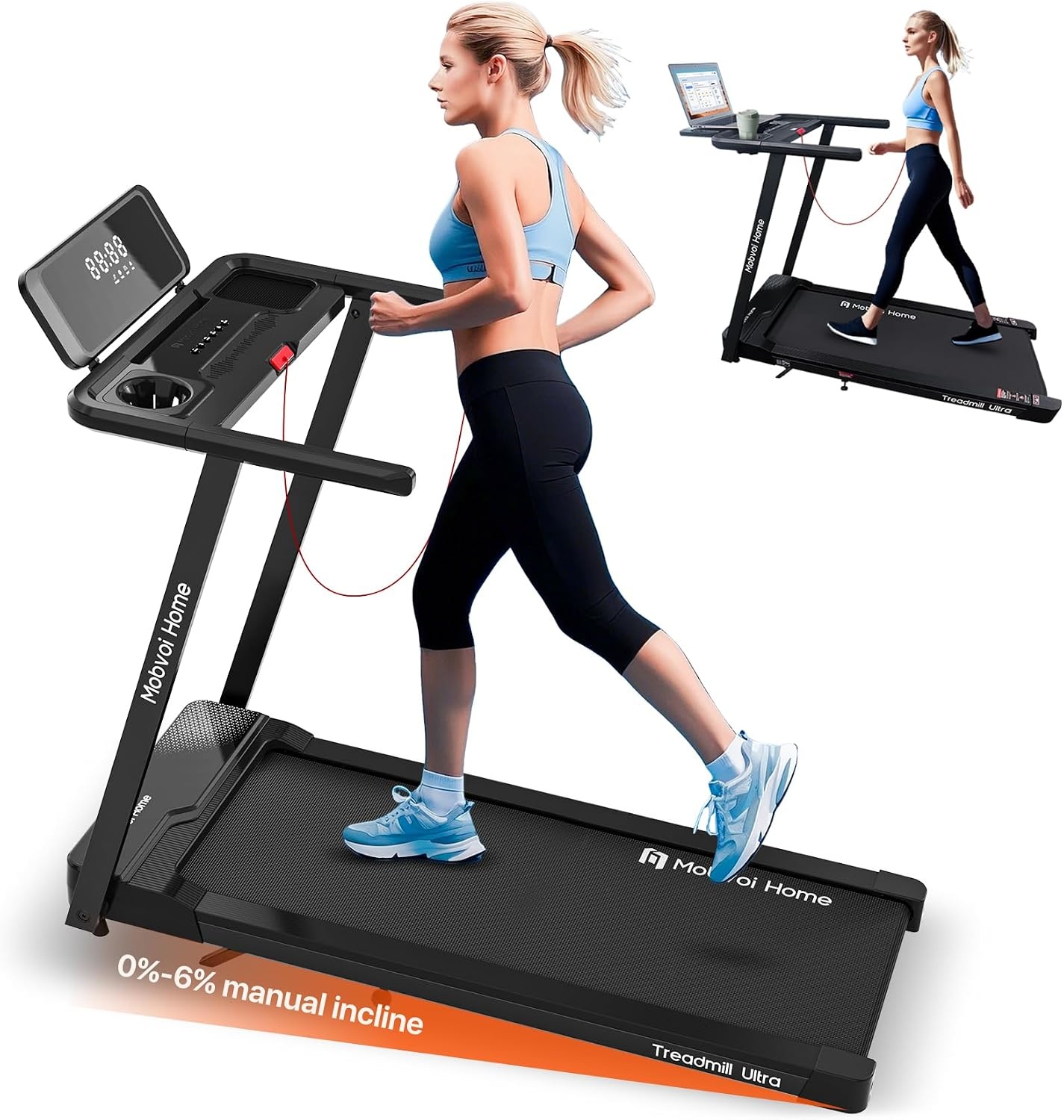 Opvouwbare Loopband 3-in-1 met 6% Helling & 2.5PK - 55% Korting