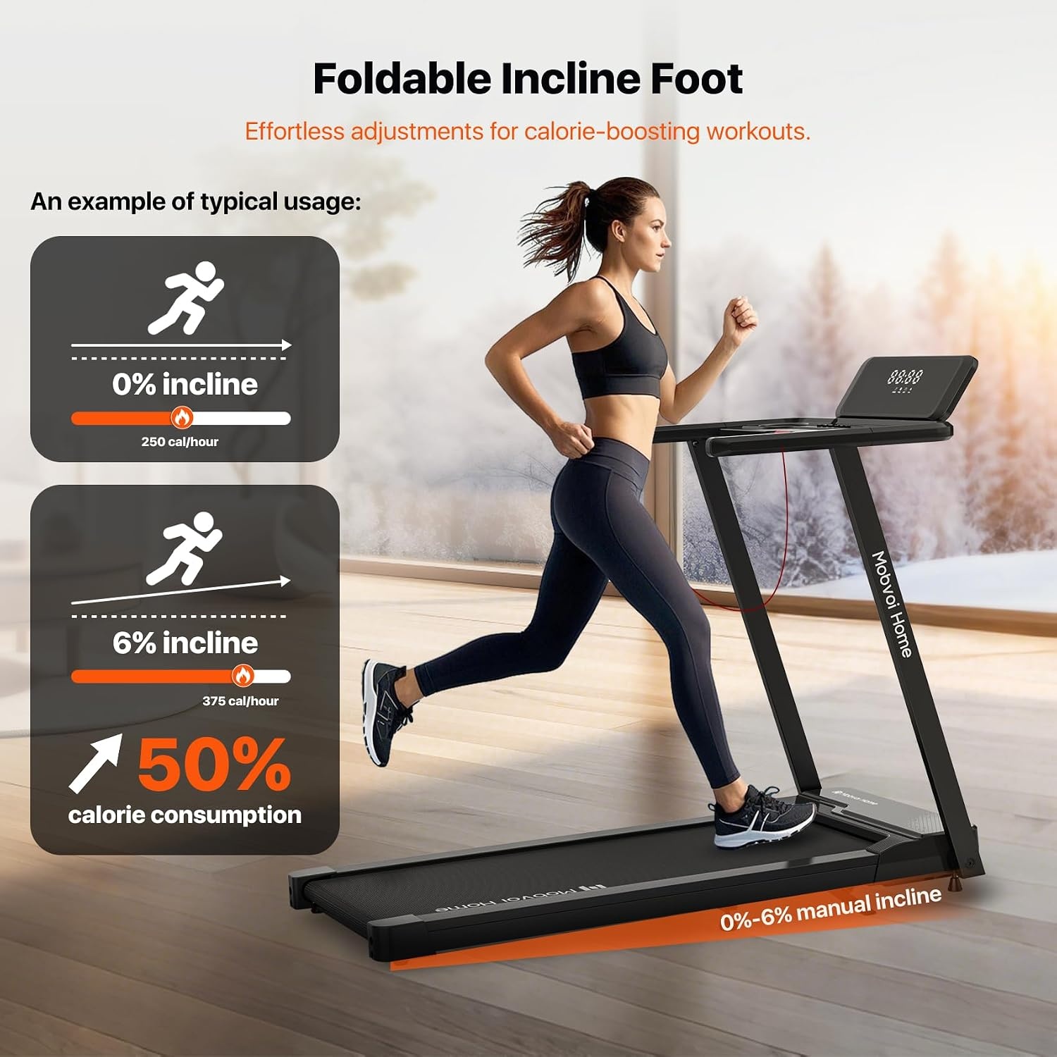 Opvouwbare Loopband 3-in-1 met 6% Helling & 2.5PK - 55% Korting