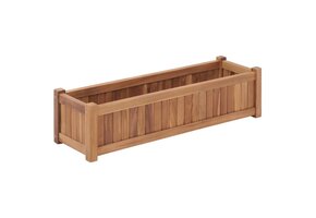 Verhoogde plantenbak 100x30x25 cm massief teakhout - 35% Korting