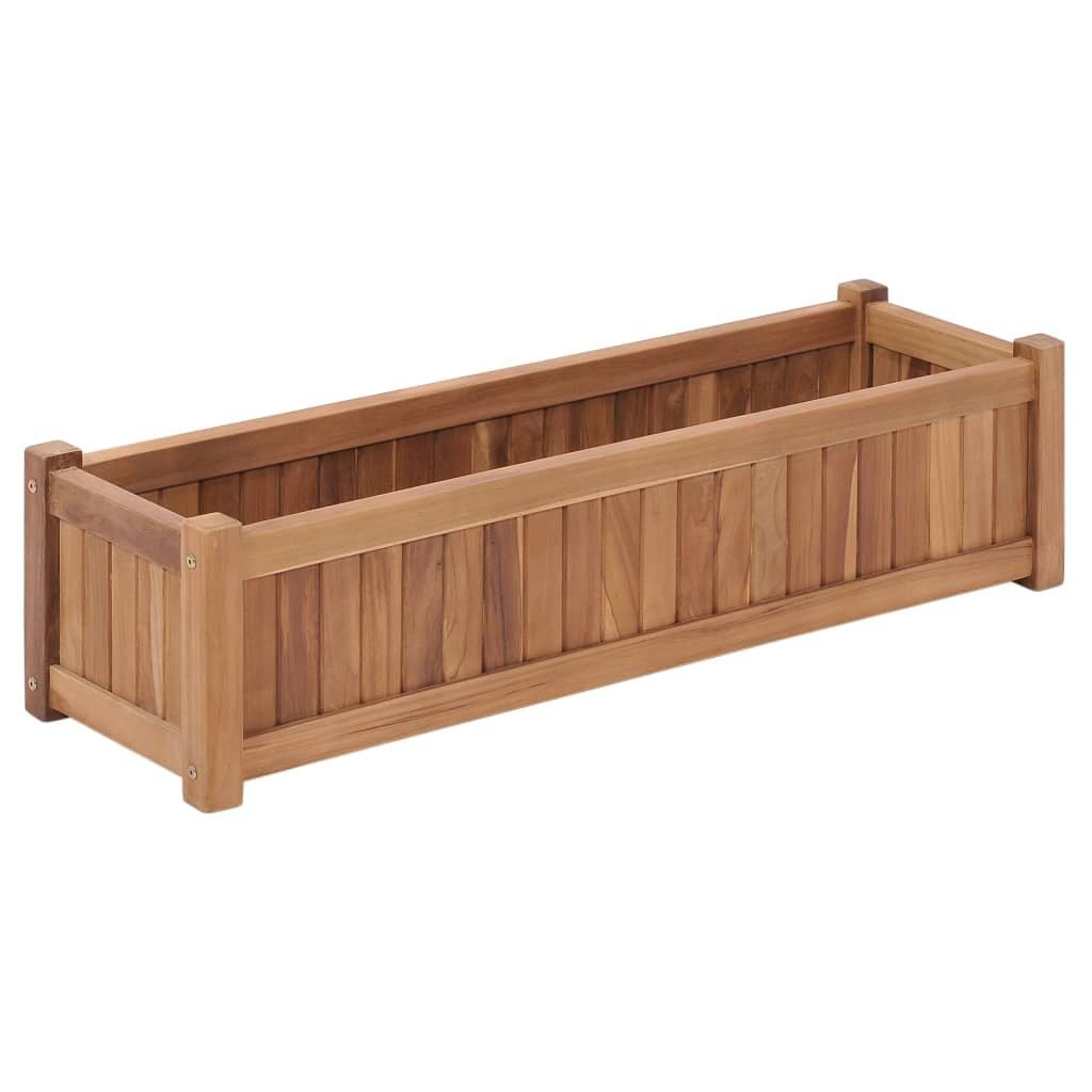 Verhoogde plantenbak 100x30x25 cm massief teakhout - 35% Korting