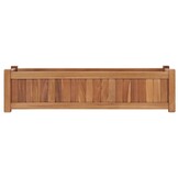 Verhoogde plantenbak 100x30x25 cm massief teakhout - 35% Korting