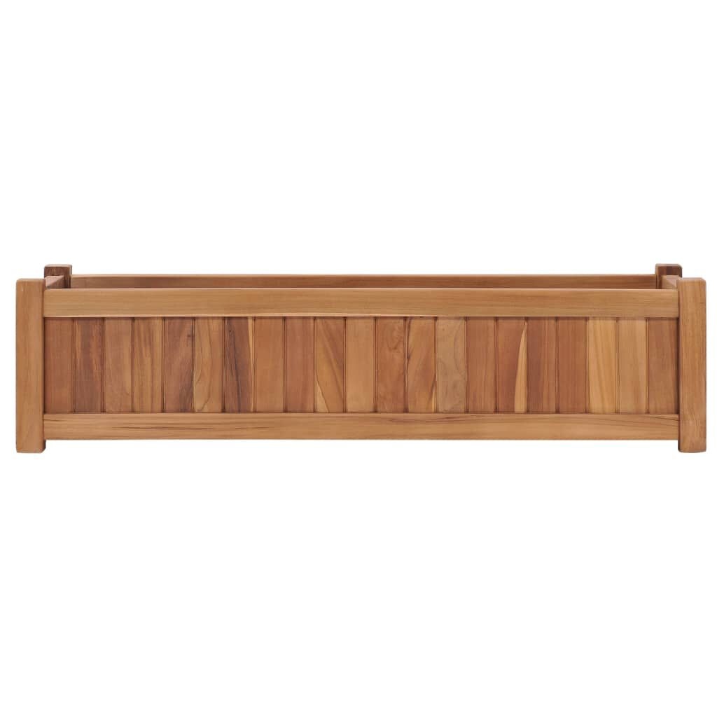 Verhoogde plantenbak 100x30x25 cm massief teakhout - 35% Korting