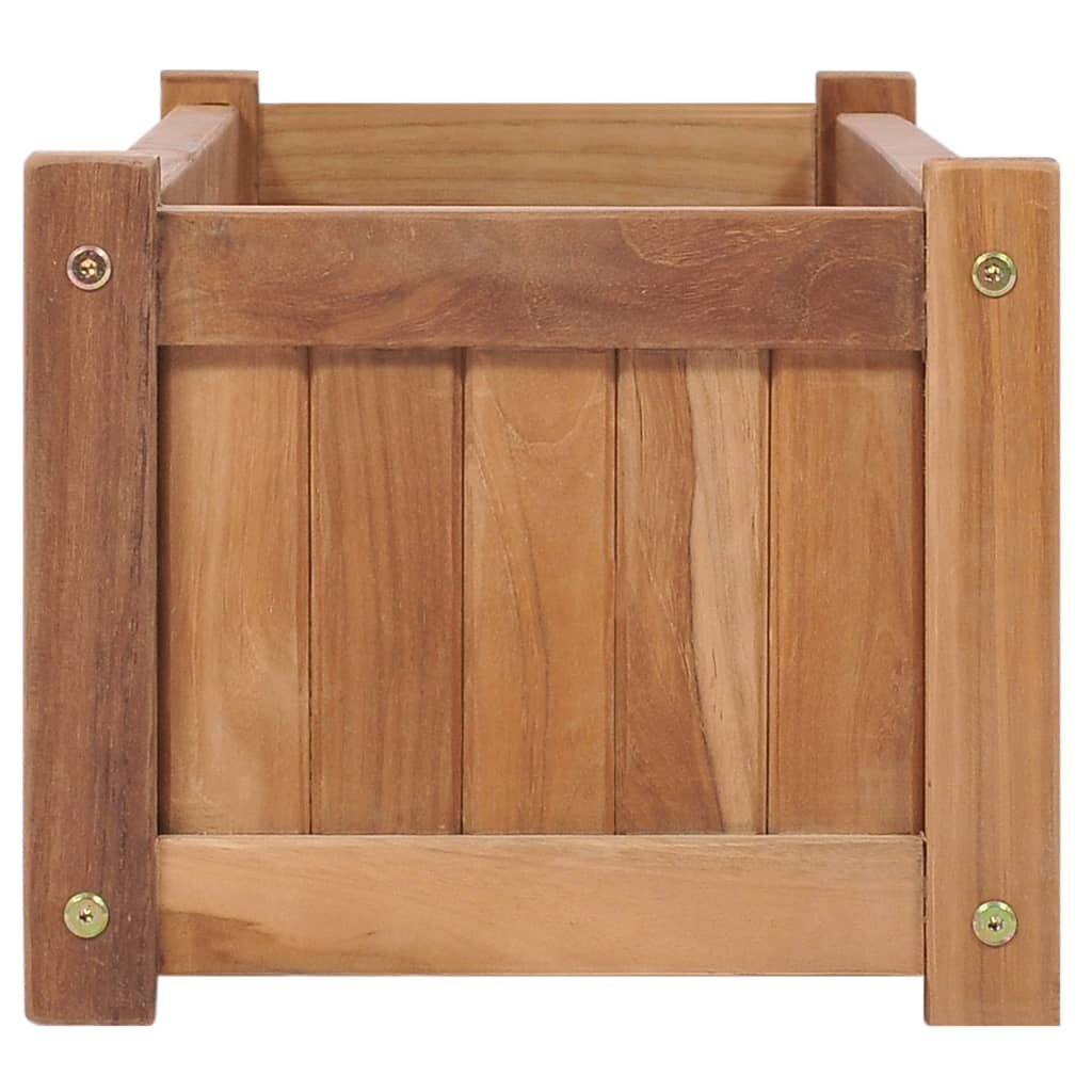 Verhoogde plantenbak 100x30x25 cm massief teakhout - 35% Korting