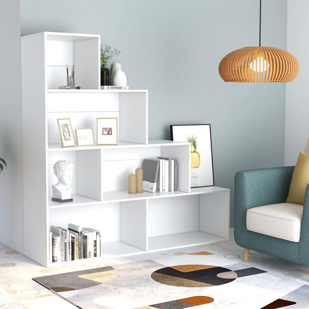 Boekenkast/Kamerscherm Wit Bewerkte Hout - 155x24x160 cm met 54% Korting