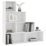 Boekenkast/Kamerscherm Wit Bewerkte Hout - 155x24x160 cm met 54% Korting