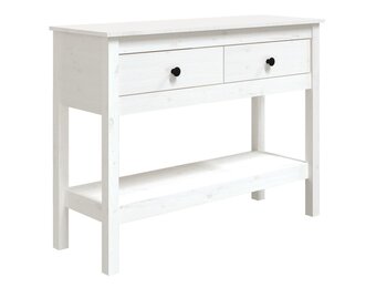 Wandtafel Massief Grenenhout Wit 100x35x75 cm - 35% Korting!