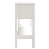 Wandtafel Massief Grenenhout Wit 100x35x75 cm - 35% Korting!