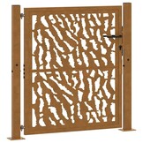 vidaXL Poort met Lasergesneden Ontwerp - 100x100 cm Staal - 35% Korting