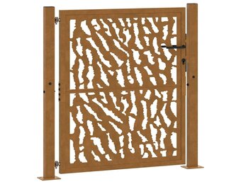 vidaXL Poort met Lasergesneden Ontwerp - 100x100 cm Staal - 35% Korting