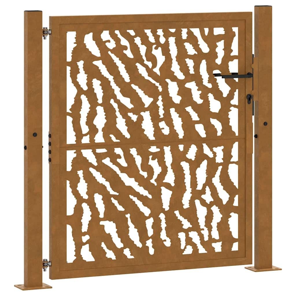 vidaXL Poort met Lasergesneden Ontwerp - 100x100 cm Staal - 35% Korting