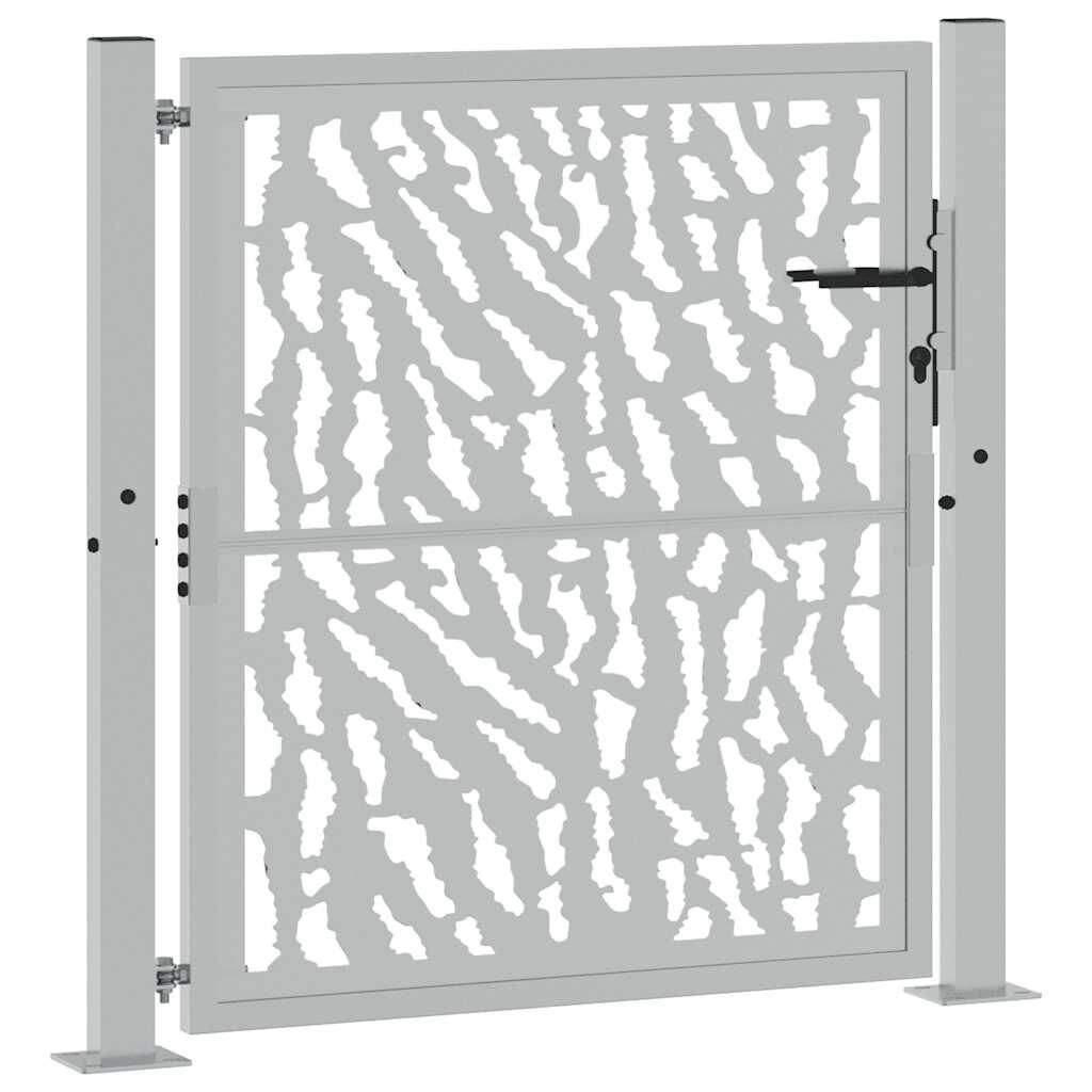 vidaXL Poort met Lasergesneden Ontwerp - 100x100 cm Staal - 35% Korting