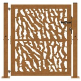 vidaXL Poort met Lasergesneden Ontwerp - 100x100 cm Staal - 35% Korting