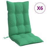 6 Groene Stoelkussens Hoge Rug Oxford Stof - 34% Korting