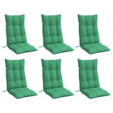 6 Groene Stoelkussens Hoge Rug Oxford Stof - 34% Korting
