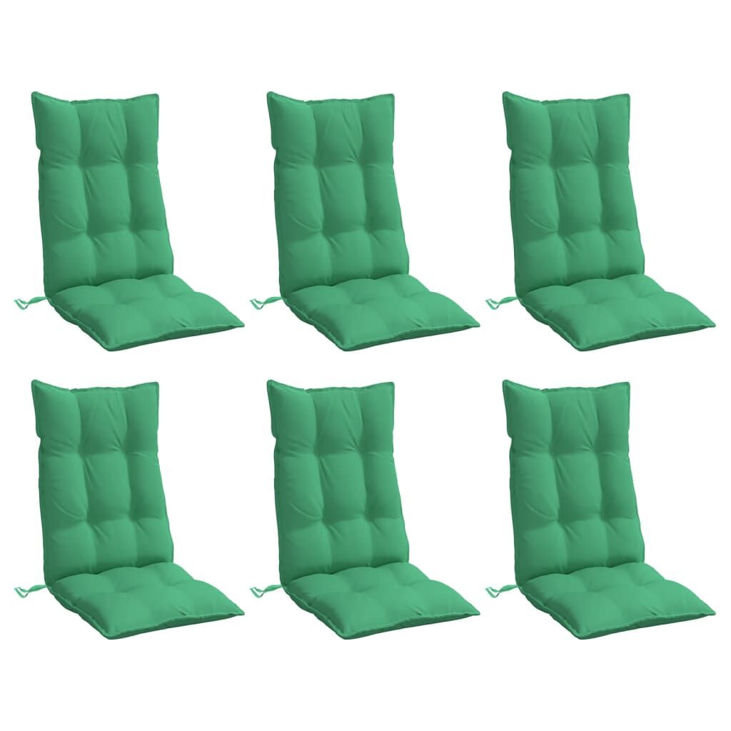 6 Groene Stoelkussens Hoge Rug Oxford Stof - 34% Korting