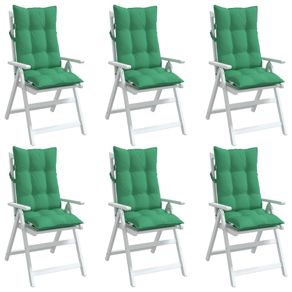 6 Groene Stoelkussens Hoge Rug Oxford Stof - 34% Korting