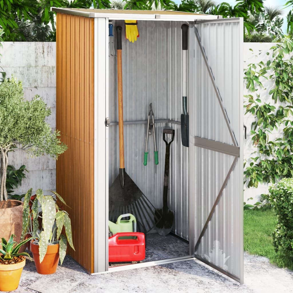 Bruine Tuinschuur van Staal - 118,5x97x209,5 cm - 35% Korting