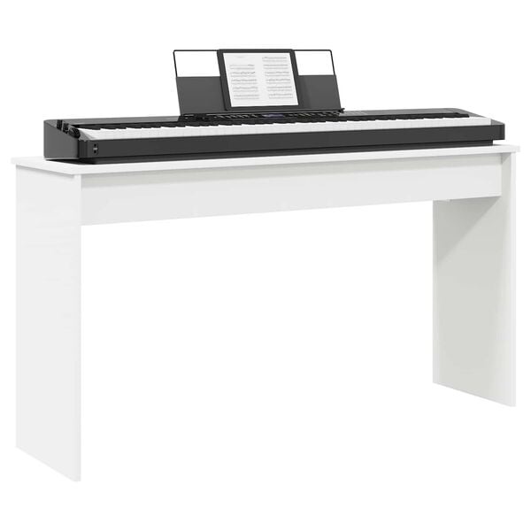 Wit Keyboardstatief van Bewerkt Hout - 120x32x64 cm - 29% Korting!