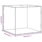 Vitrine Acryl Transparant 40x36x35 cm - 29% Korting