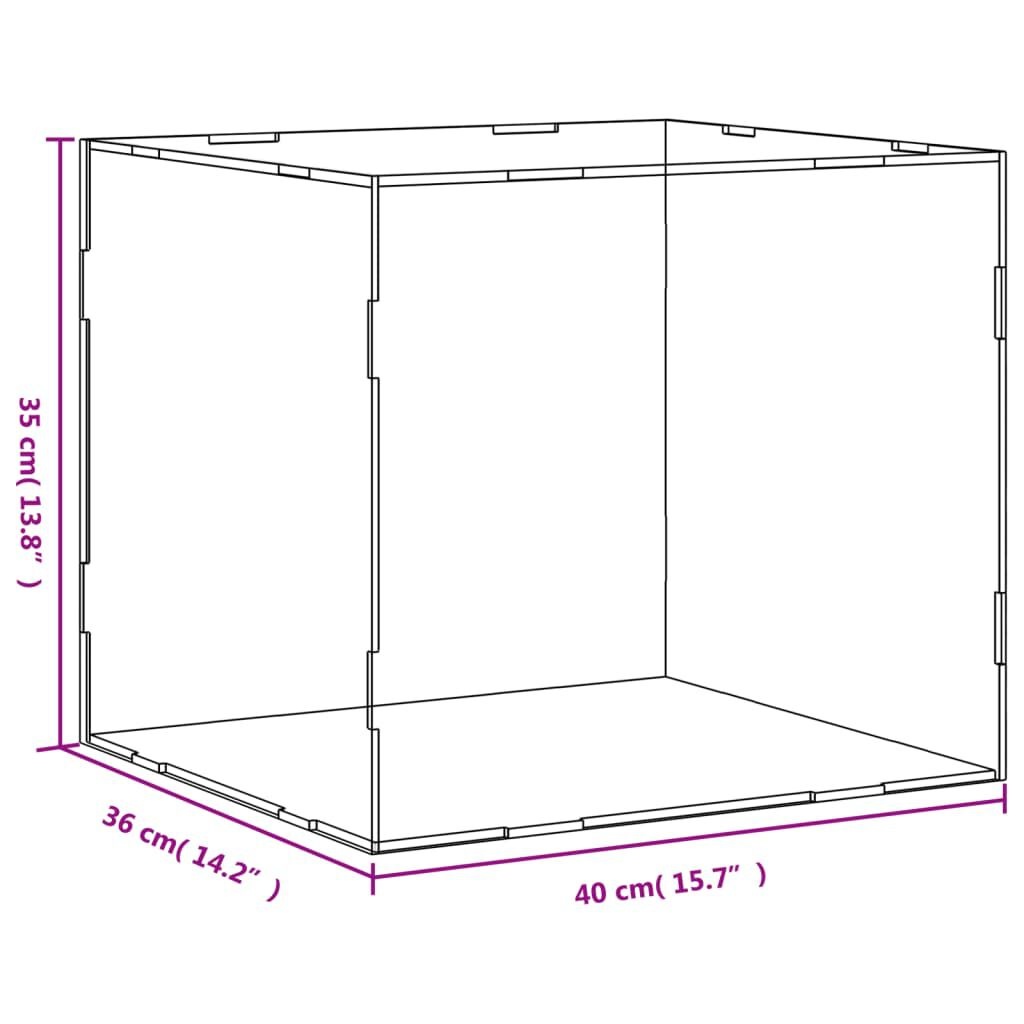 Vitrine Acryl Transparant 40x36x35 cm - 29% Korting